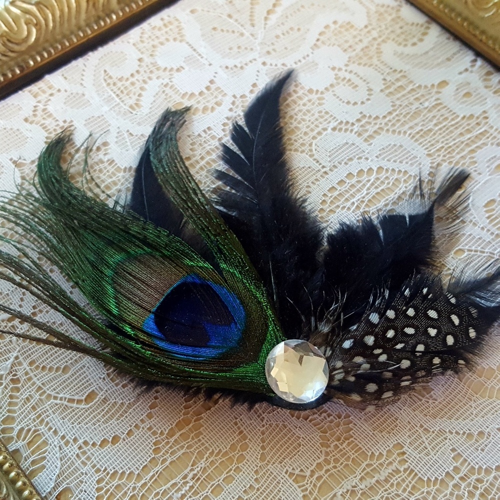 Peacock Feather Hair Clip/Pin